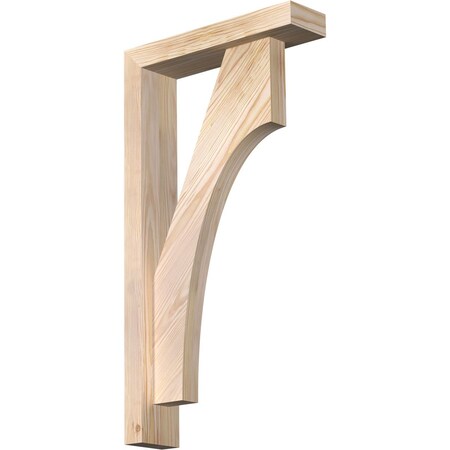 Westlake Block Smooth Bracket W/ Offset Brace, Douglas Fir, 3 1/2W X 14D X 26H